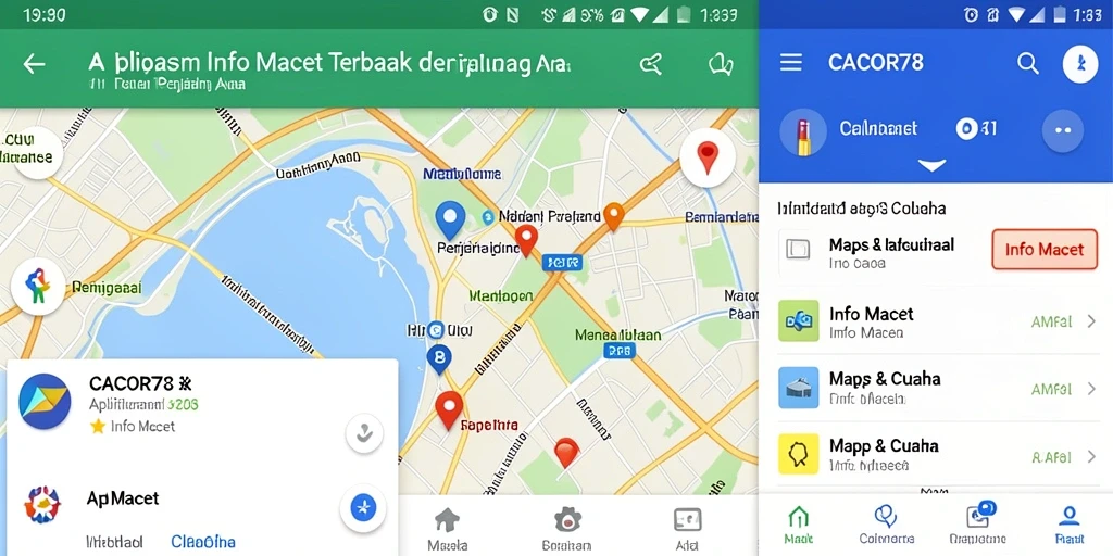Antarmuka utama CACOR78 menampilkan informasi lalu lintas terkini.