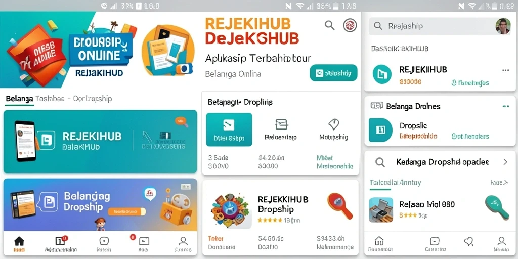 Tampilan antarmuka utama REJEKIHUB untuk dropshipping.