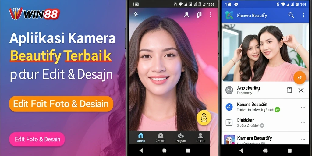 Tampilan antarmuka aplikasi WIN88 yang ramah pengguna untuk edit foto.