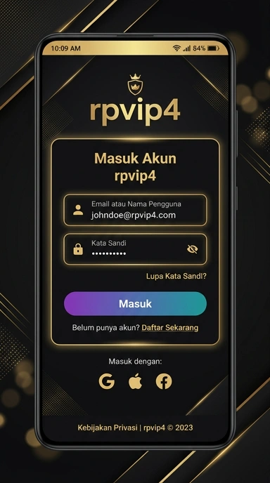 Tampilan halaman login rpvip4
